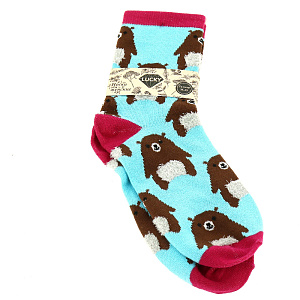 Носки женские высокие аппликации животные р.36-39/23-25 75%хл, 23%пэ, 2%эл 000000000001187747