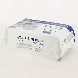 ПЕЛЕНКИ BABY  «Classic» одноразовые универс 40х60см 30шт РУСАЛОЧКА 434196 000000000001199174
