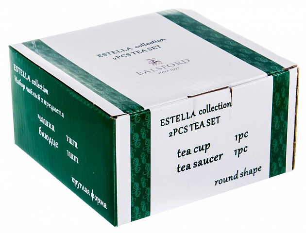Чайная пара чашка фарфор 240мл/блюдце подарочная упаковка Эстелла Balsford Султан 123-16020 000000000001197875