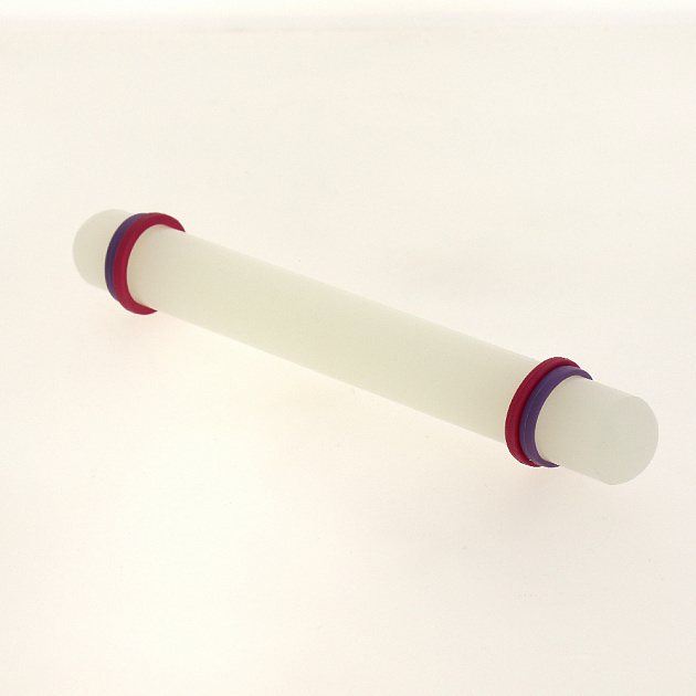 Скалка с кольцами для теста и мастики VL80-274. Изготовлено из пластмассы (полипропилен, РОМ). Длина 23см, диаметр 2,5см. 000000000001190150