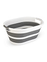 Таз 15л овальный складной бело-серый полипропилен/силикон 000000000001227336