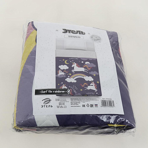 Покрывало 1,5 спальное 145х210см "Этель" Surf the rainbow микрофибра 5430006 000000000001203359