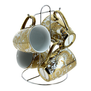 Набор кружек на подставке Золотая Сказка Estetica, 300мл, 4 шт. 000000000001077033