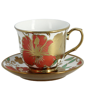 Чайная пара Золотой цветок Estetica 220мл 000000000001126485