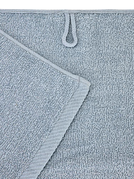 Полотенце махровое 30х60см СОФТИ бордюр 3 полоски голубой хлопок 100% 000000000001215906