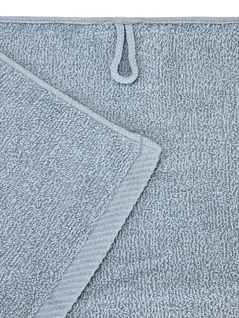 Полотенце махровое 30х60см СОФТИ бордюр 3 полоски голубой хлопок 100% 000000000001215906