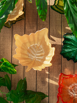 Ваза-конфетница 14см EFE GLASS Цветок металлик золото стекло 000000000001213534