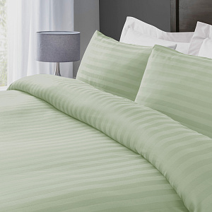 Комплект постельного белья Евро 70х70см-2шт LUCKY фисташковый страйп-сатин хлопок 000000000001218121