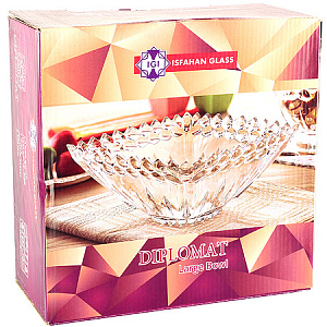 Салатник 22х22см/2,15л DIPLOMAT иранское стекло 000000000001215162