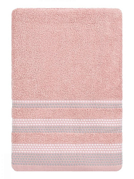 Набор махровых полотенец 2 шт 70x140см LUCKY розовый/молочный хлопок 100% 000000000001216093