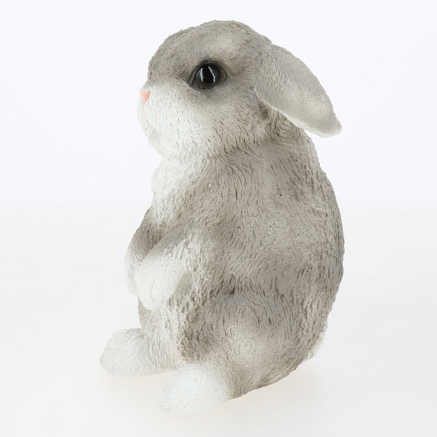 Фигурка декоративная 19см Кролик №4 серый гипс 000000000001213232
