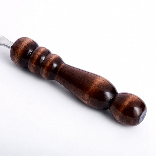 Шампур для шашлыка 65см (±)2см с узором и деревянной ручкой ЭКО нержавеющая сталь 000000000001211085