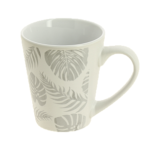 Кружка 330мл LUCKY Тропики белый керамика 000000000001209914