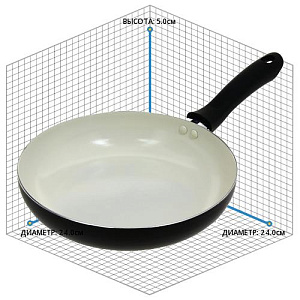 Сковорода 24см БИО КЕРАМИКА индукцией промо алюминий M07065 000000000001093403