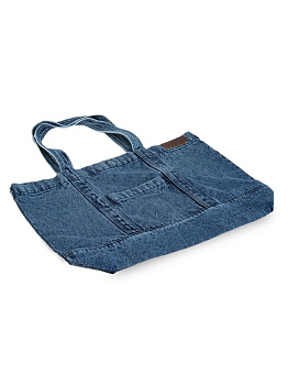 Сумка 36х47х11 DE'NASTIA Denim Bag Washed голубой джинса 000000000001225552