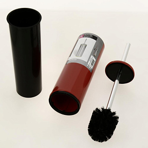 Ёрш для унитаза из нержавеющей стали красный корпус чёрная вставка PRIMANOVA M-E42-04-06 000000000001201707