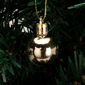 Декоративное украшение Набор шаров 12шт 3см серия Бронзовая микс пластик 000000000001224106