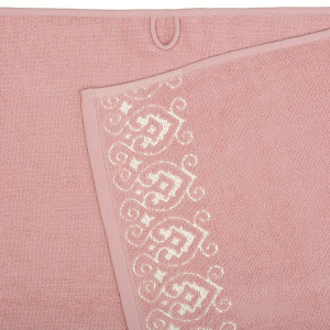 Полотенце махровое 100х150см LUCKY Итальянский бордюр пыльная роза хлопок 100% 000000000001212831