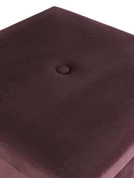 Пуфик складной 38х38х38см куб брусничный велюр 000000000001226414