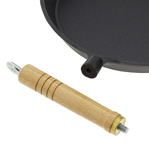 Сковорода 26см деревянная ручка чугун Ф260 HE99 000000000001153033