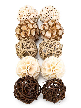 Сухоцветы 12x6x66см DE'NASTIA Декоративные шары Ботаника микс цветов 000000000001228207