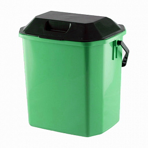 Ведро для мусора ПОЛИМЕРБЫТ, пластик,  с крышкой C163 000000000001019427