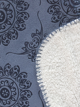 Плед DE'NASTIA Жаккардовый 2-сл 150х200см 100%Полиэстер синий T040120 000000000001192415