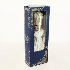 Кукла декор. арт.39087 "Снегурочка Асенька" (30см, на подставке, тело мягкое набивное, голова, руки и ноги - керам.) / 30 см арт.390 000000000001150324