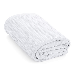 Полотенце вафельное 90x150см DE'NASTIA для бани/сауны белый хлопок 100% 000000000001219816