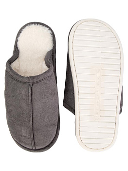 Тапочки домашние 40-41 угги мужские серый полиэстер/ПВХ 000000000001228815