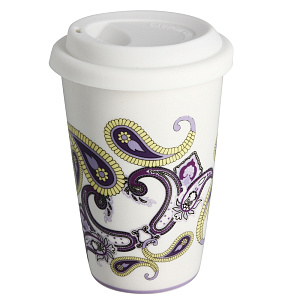 Кружка заварочная 350мл WELLBERG силиконовая крышка фарфор 000000000001154650