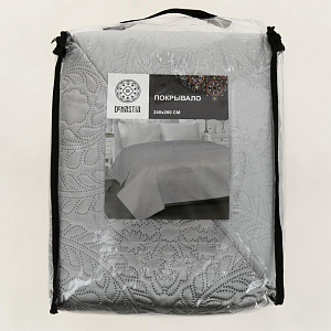 Покрывало DeN Палермо 240х260 атл/мат серый круги U000225 000000000001203053