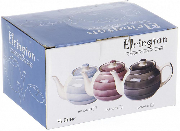 Чайник 1200 мл керамика коричневый подарочная упаковка Аэрограф Elrington HJC-1207-T2 000000000001197946