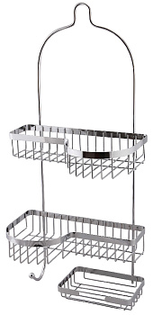 Полка для ванной комнаты Regent Inox, 26x15x56 см 000000000001117446