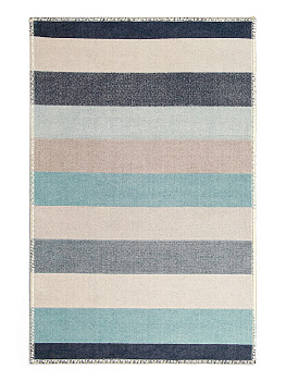 Коврик придверный 40x60см LUCKY Широкая полоска голубой/серый полиэстер 000000000001200452