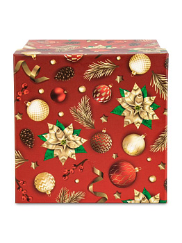 Коробка подарочная 13х13х13см ЗОЛОТАЯ МАГИЯ куб 000000000001228417