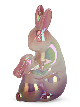Фигура декоративная 16см Зайчики градиент 2 керамика 000000000001224033