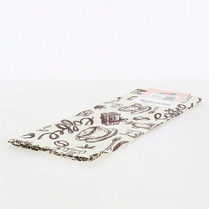 Полотенце кухонное 40х60см КЛЮКВА Эспрессо светлое рогожка хлопок 000000000001210323