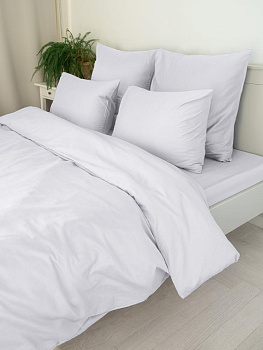 Наволочки 50x70см 2шт DE'NASTIA белый сатин NEW хлопок 100% 000000000001215751