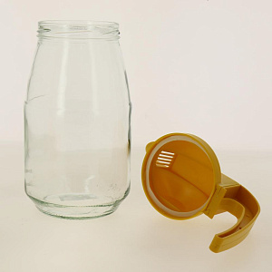 Кувшин 1,5л ГУСЬ-ХРУСТАЛЬНЫЙ Дачный с желтой крышкой стекло 000000000001197751