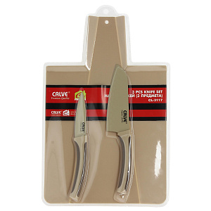 Набор ножей 3 предмета CALVE + доска разделочная нержавеющая сталь CL-3117 000000000001106197
