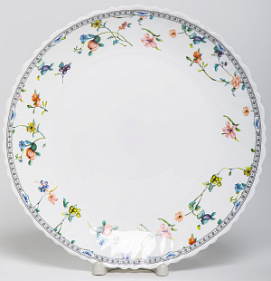 Тарелка обеденная 24см OLAFF ЗИРАНА мелкая опал 000000000001211221