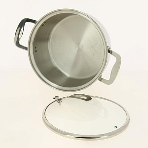 Кастрюля 4,2л SWEET HOME Дискавери стеклянная крышка ручки из нержавеющей стали нержавеющая сталь 000000000001189604