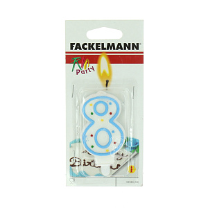 Свеча для торта цифра 8 Rio Fackelmann 000000000001128116