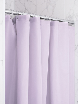 Шторка для ванной 200x180см DE'NASTIA водоотталкивающая пропитка лавандовый полиэстер 000000000001214401