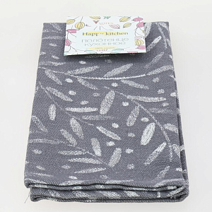 Полотенце кухонное 40х60см Веточки сильвер-990 жаккард хлопок-100% 000000000001215450