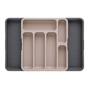 Органайзер для столовых приборов 31x35x5,5см DE'NASTIA бежевый полипропилен 000000000001212530