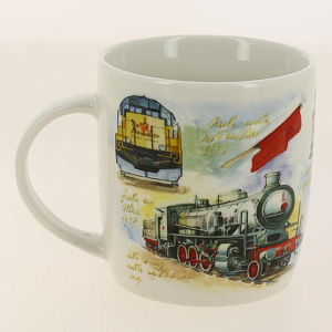 Кружка 350мл КОРАЛЛ New bone Транспорт бочка низкая фарфор 000000000001196865