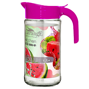 Кувшин 1,5л LARANGE АМФОРА АРБУЗ с крышкой Индиго стекло 000000000001212043