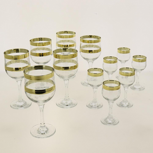 Набор 12 предметов ПРОМСИЗ Лоза (вино + водка) стекло 000000000001190644